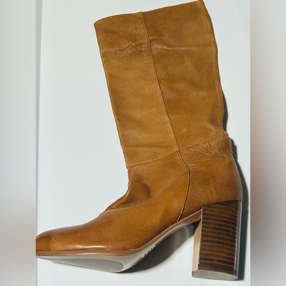 Wynona Leather Boots Tall Silent d  | Sz 39/US 8/8.5 | Carmel Tan Brown - Picture 16 of 16